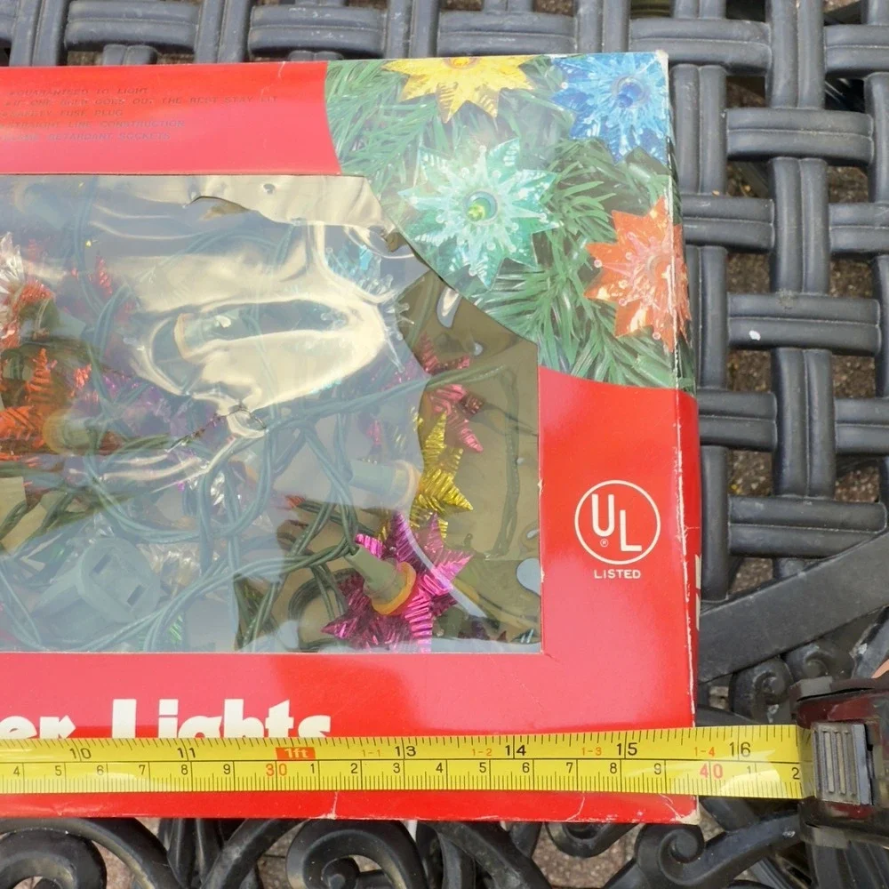 Vtg Aluminum Reflector Star Atomic Starburst Reflector Christmas Light String